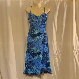 Blue flowered sun dress